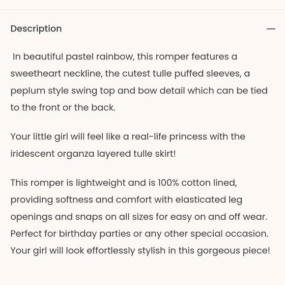 Arabella & Rose Size 0 Pastel Rainbow Romper 6-12M - Picture 4 of 4